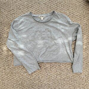 Say What Hidden Queen Cropped top long‎ sleeve Gray XL